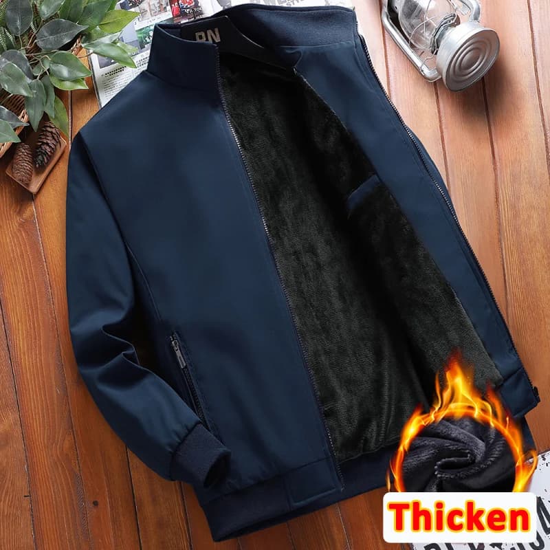 Manteau homme épais hiver bureau élégant couleur unie pour pêcheurs professionnels