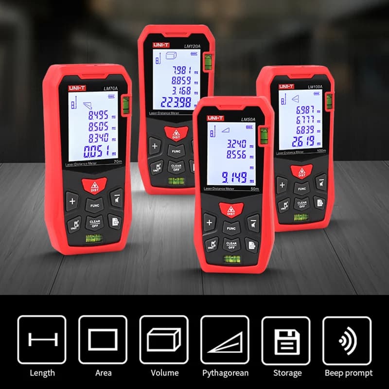 Télémètre laser UNI-T LM série - Mesure distance numérique précise 50 à 120 mètres pour pêche