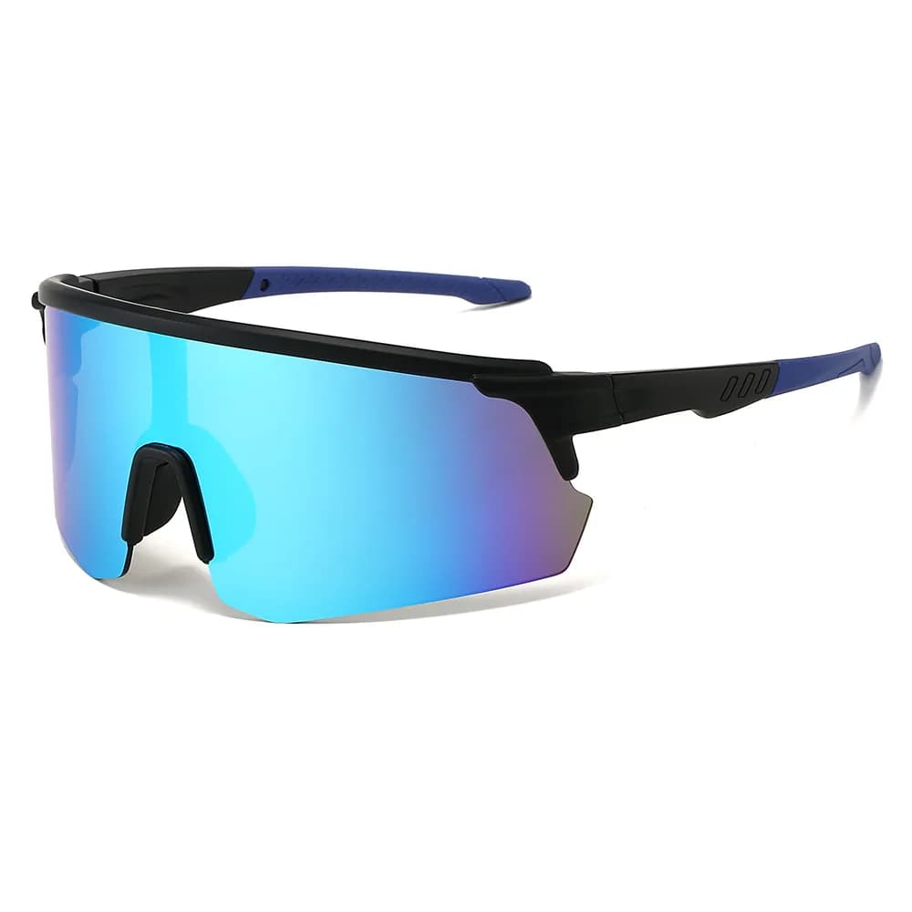 Lunettes de sport surdimensionnées miroir pour vélo et pêche - protection UV totale et style tendance