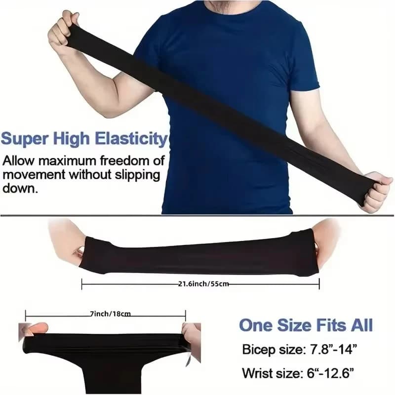 Manchons protection UV bras pêche sports extérieurs conduite aventures respirants paire 1/3