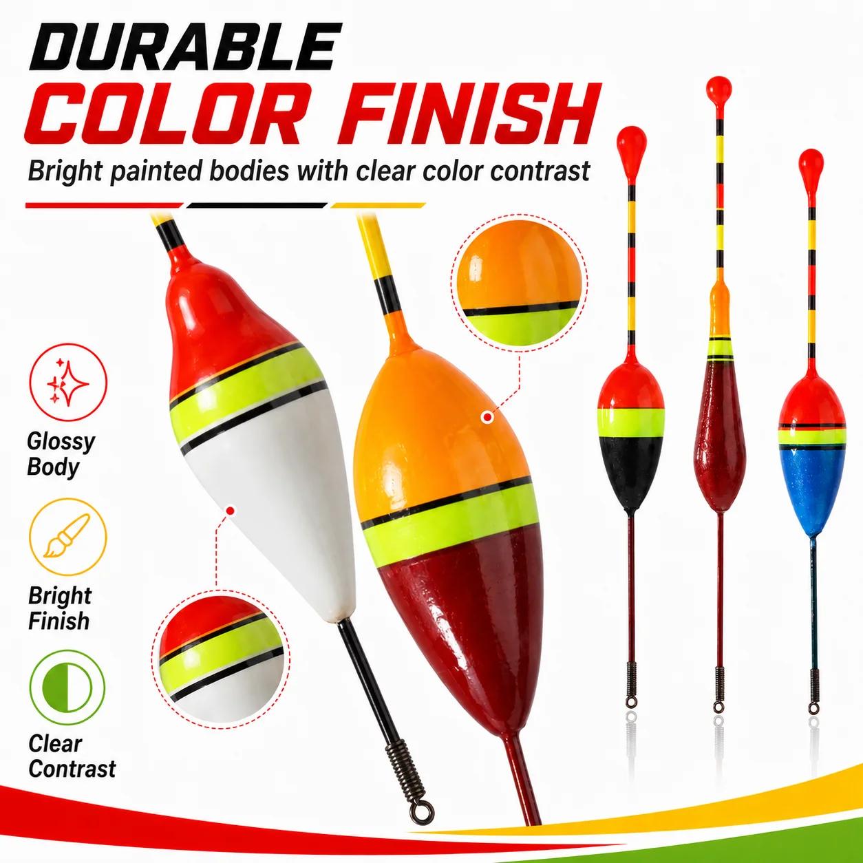 10 flotteurs truite ovale bois coulissant pêche basse ligne mousse dure basses accessoires pêcheur