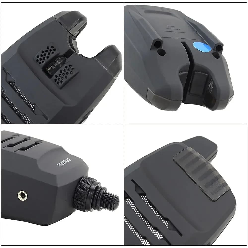 Kit alarme Hirisi B1228 1+4 sans fil pour carpe - Système électronique avec barre anti-accrochage