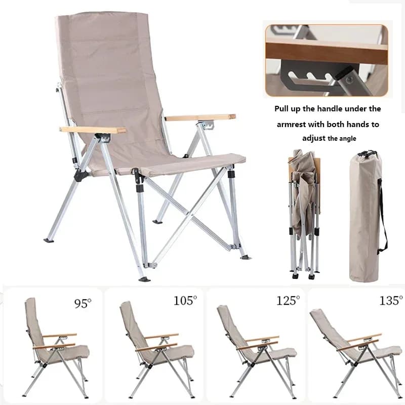 Fauteuil pliant portable DIVEDEER pêche barbecue camping équipement extérieur loisirs