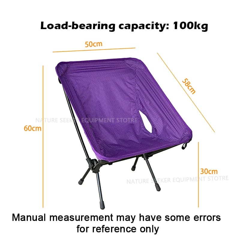 Chaise lune pliante ultra-légère 650g Dyneema XGrip aluminium 7 pour pêche randonnée backpacking