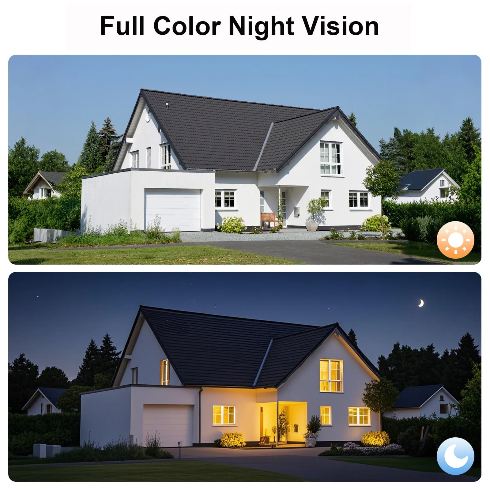 Caméra de surveillance solaire extérieure ANRAN 2K avec détection humaine et vision nocturne couleur