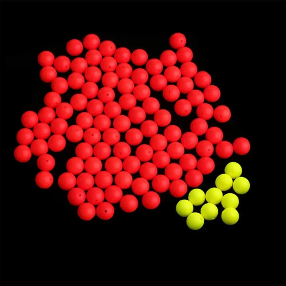 50 billes flottantes fluorescentes pour la pêche, indicateurs de touche en mousse, accessoires de pêche en