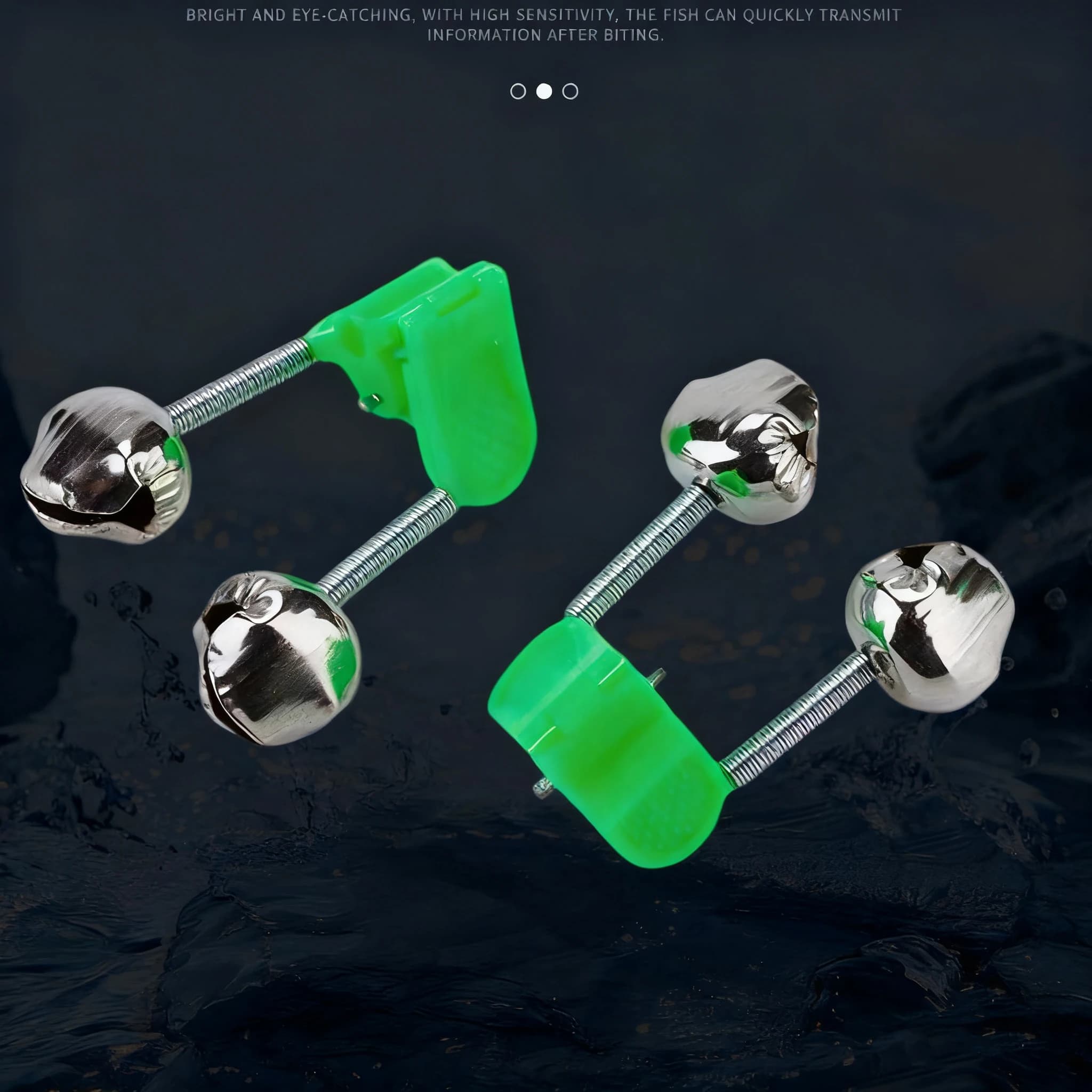 Cloches de pêche ABS vert 5/10 pièces - Alarme morsure spirale pour canne mer accessoires pêche