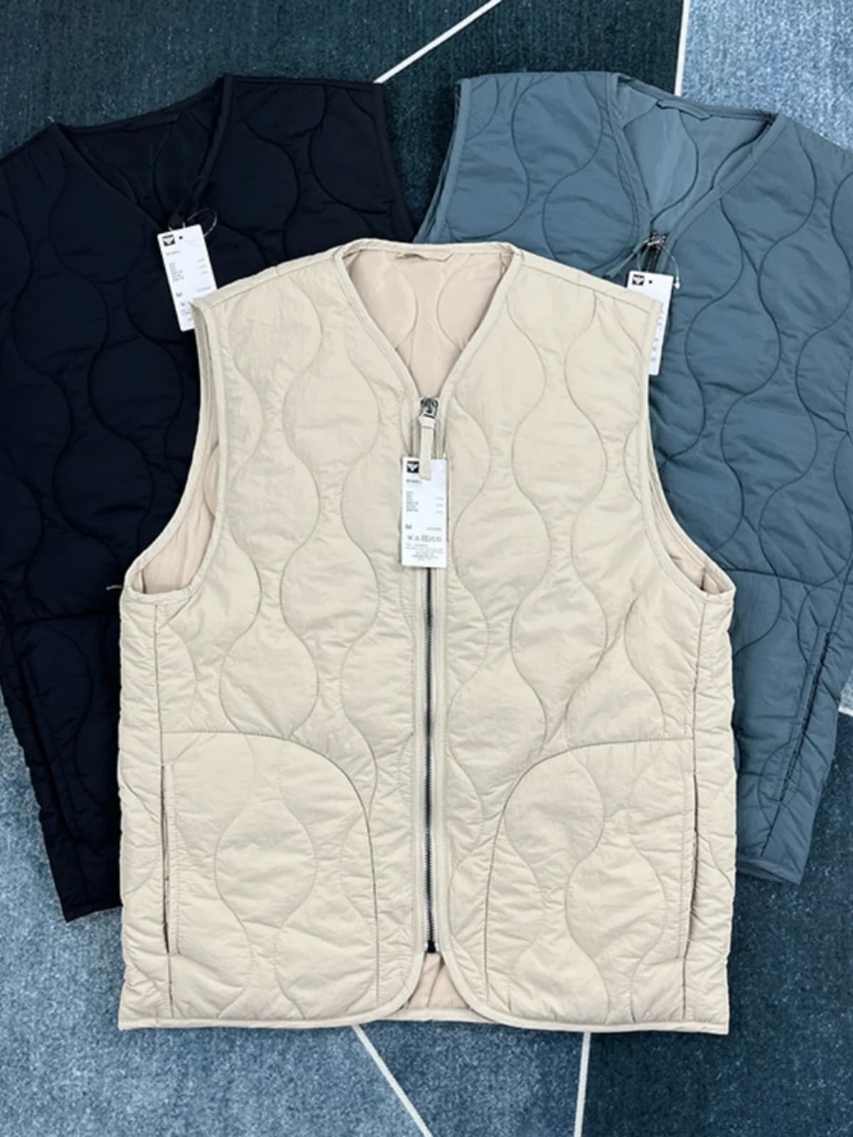 Gilet matelassé coton 4XL homme automne hiver - Doublure chaude sans col style rétro japonais