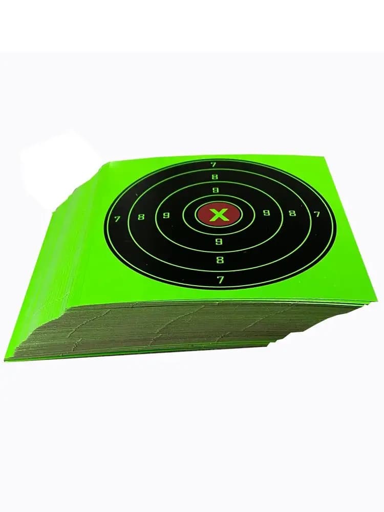 Lot de 20 cibles carton éclaboussantes réactives 14x14cm - Cibles compatibles avec piège à plombs