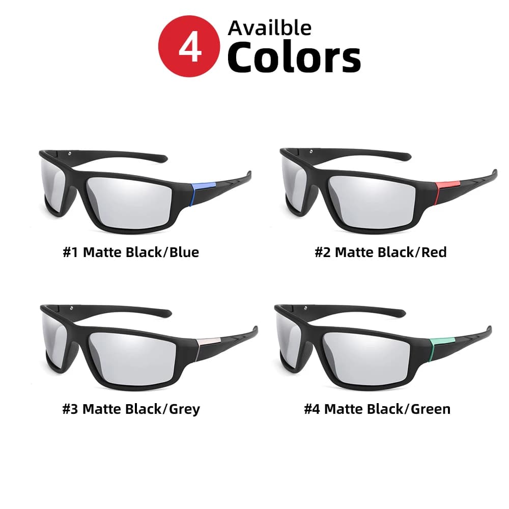 Lunettes photochromiques polarisées noires - Pêche sportive - Conduite 2026 - Changement de couleur automatique