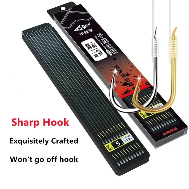 Double hameçons manuels pour appâts - 20 hameçons pêche fine avec emballage premium