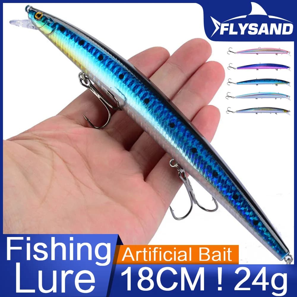 Leurre dur crankbait FLYSAND 18cm/24g pour pêche en mer et wobblers laser