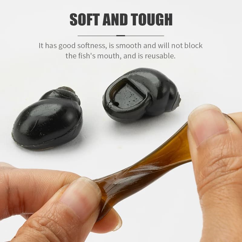Leurres souples escargots flottants TPE 30 pièces 16mm 1g/1.5g pour pêche carnassiers réalistes