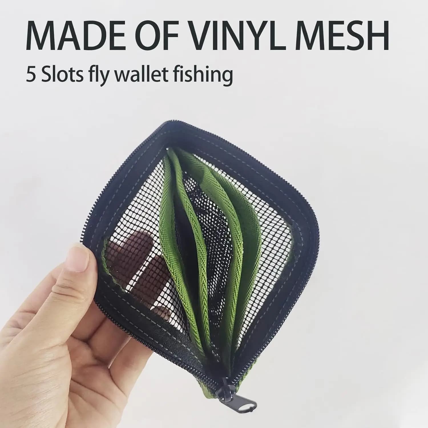 Étui leader pêche à la mouche Aventik 5 compartiments - Stockage tippet filet 4x4 pouces - Accessoire pêche