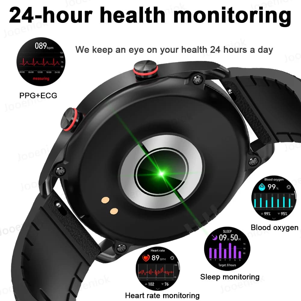 Montre connectée 2026 GT Series ECG+PPG écran HD appels BT GPS tracker fréquence cardiaque IP68 étanche