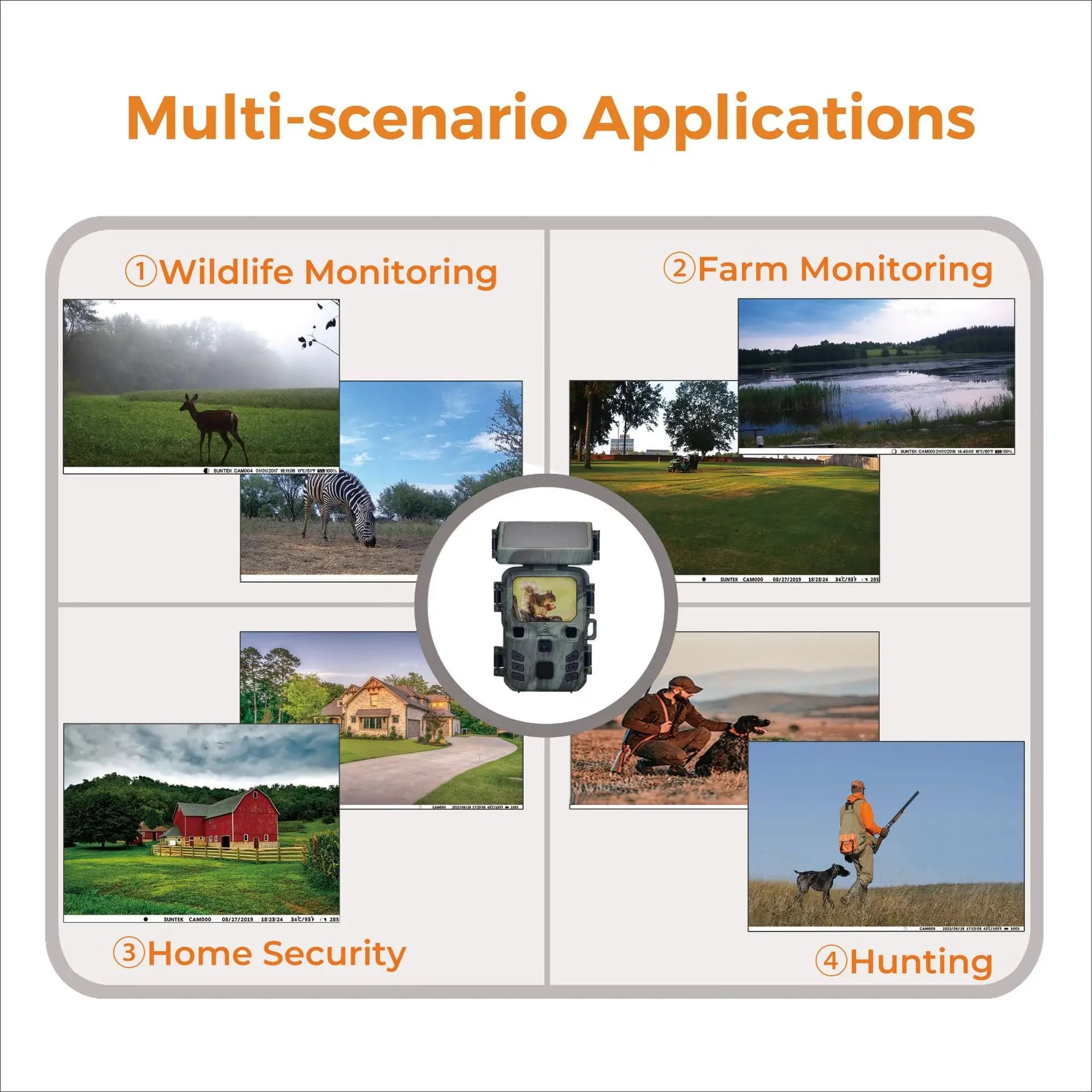 Mini caméra solaire 50MP 4K 4G - Observation infrarouge wildlife compacte pour pêche