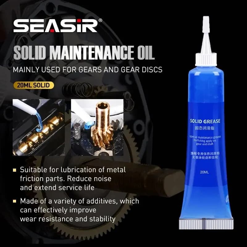 Kit entretien moulinet SEASIR - Graisse protectrice + huile lubrifiante 20ml x2 - Maintenance roulements