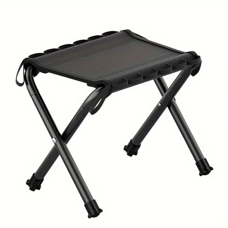 Tabouret suspendu pliable capacité 286.6lbs léger pour pêche camping chaise portable