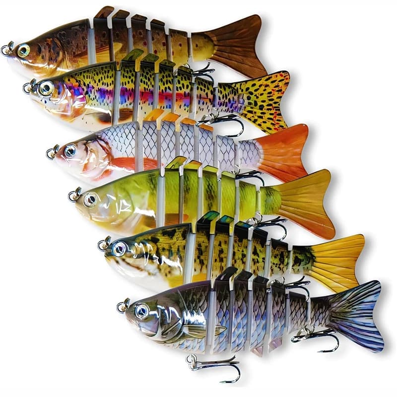 Leurres swimbait multi-articulés coulants lents pour tous carnassiers - Eau douce et mer