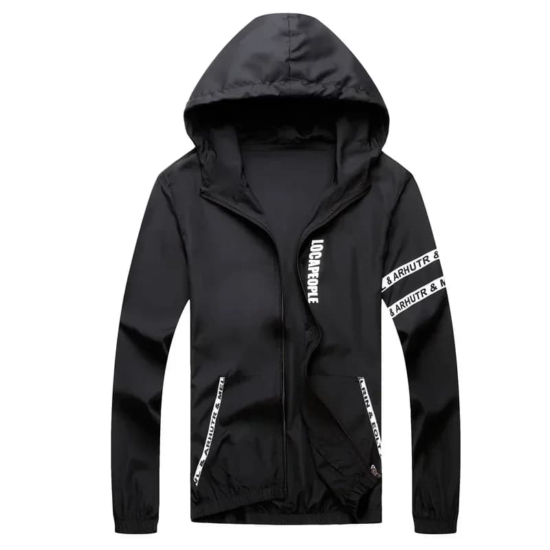 Veste légère anti-UV pour pêche estivale - Coupe-vent fin avec capuche - Homme