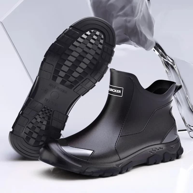 Bottes de pluie homme mode légères antidérapantes pour trajet travail extérieur chaussures aquatiques