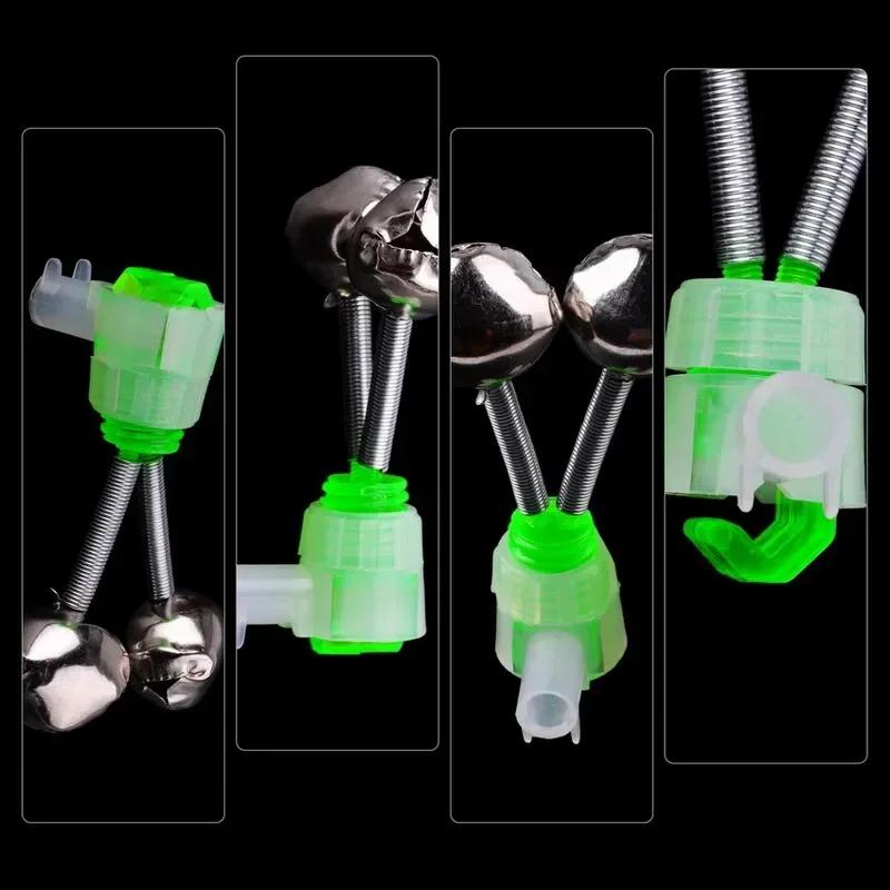 Lot de 5 clochettes de pêche avec clips Aorace - Accessoires alarme de touche pour carpe et pêche sportive