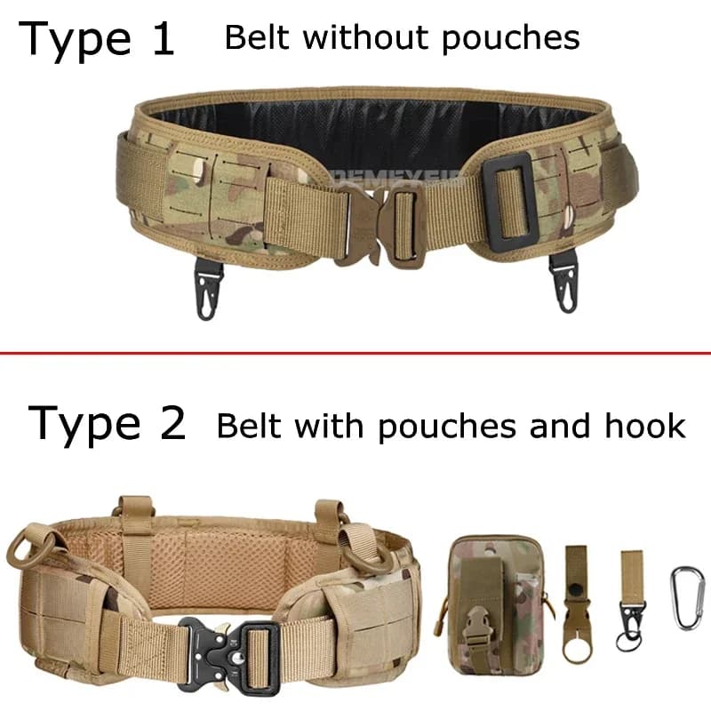 Ceinture taille tactique Molle pour war game paintball airsoft et équipement pêche sportive