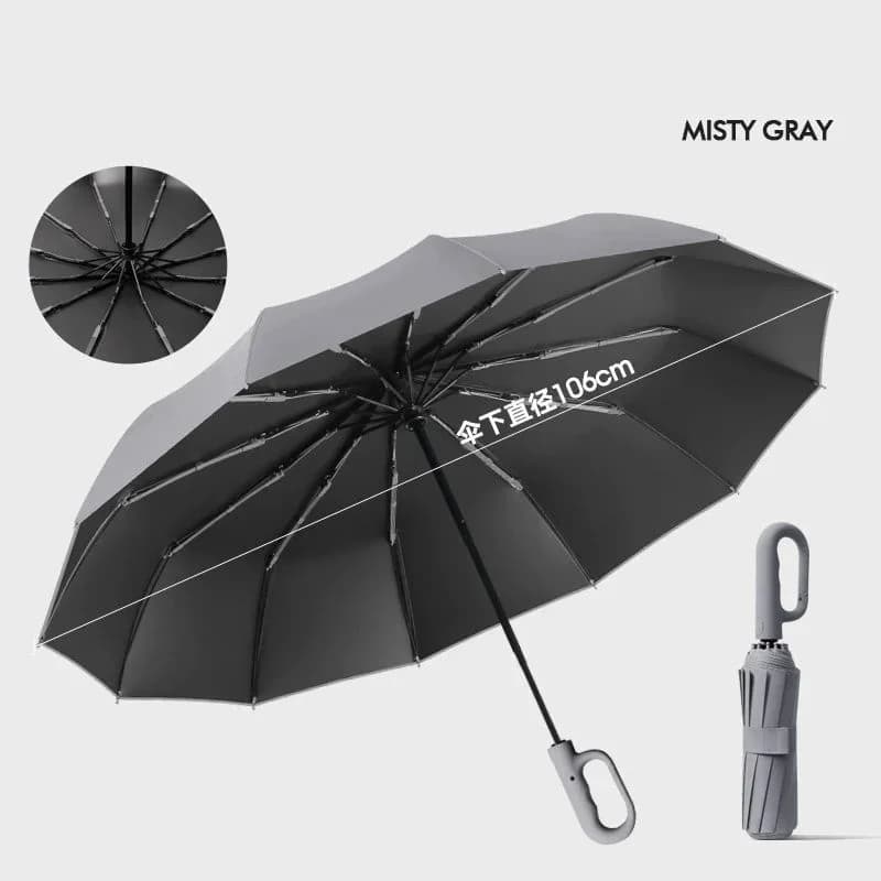 Parapluie extra large 48 anneaux résistant au vent - automatique pliant pour homme et femme