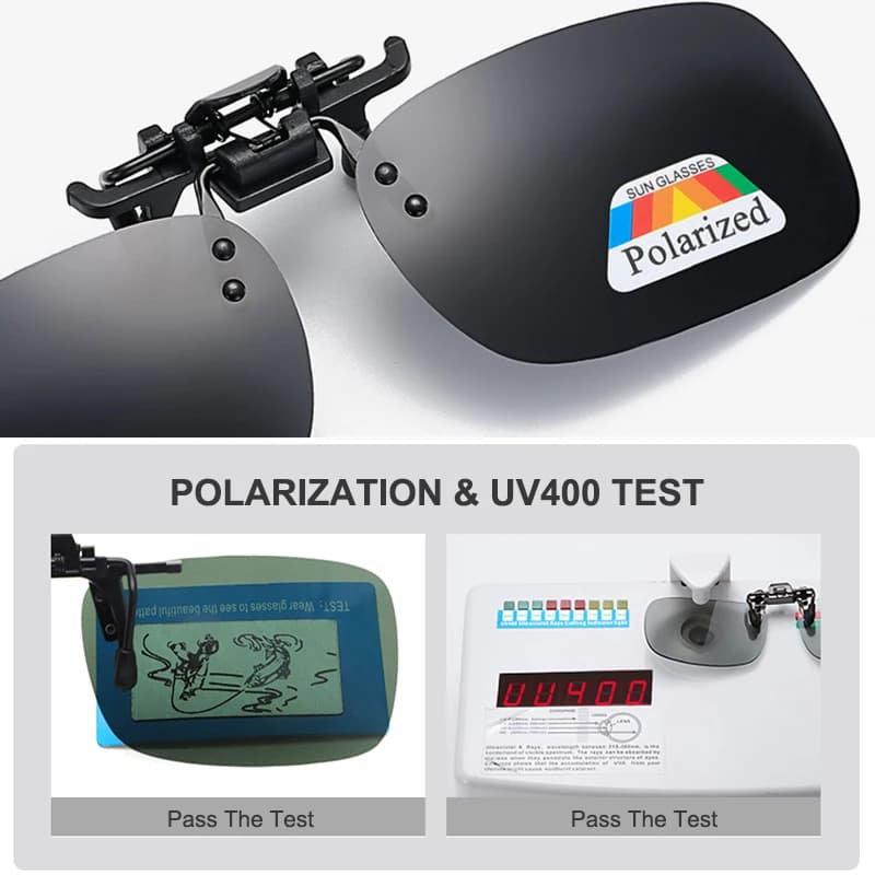 Kit 2 lunettes clip polarisées - Pour myopes conduite pêche vision nocturne protection solaire
