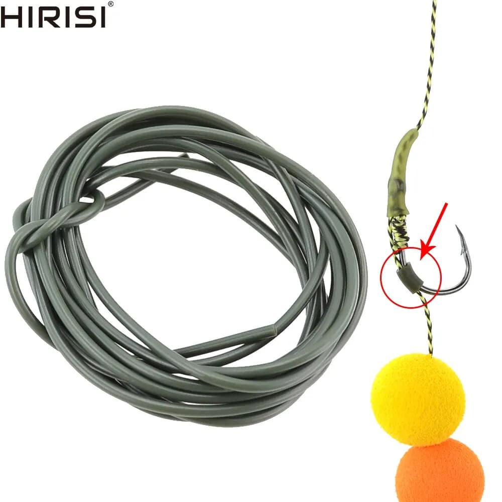 Tube silicone pêche carpe pour hameçons et montages système sécurité lead-clip 0.5x1.8mm 0.8x1.9mm 3 mètres