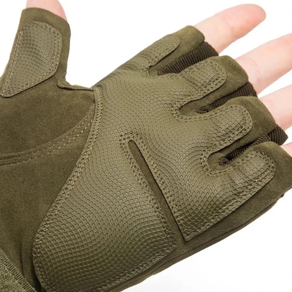 Gants tir tactiques demi-doigts paintball airsoft anti-dérapants pêche vélo protection
