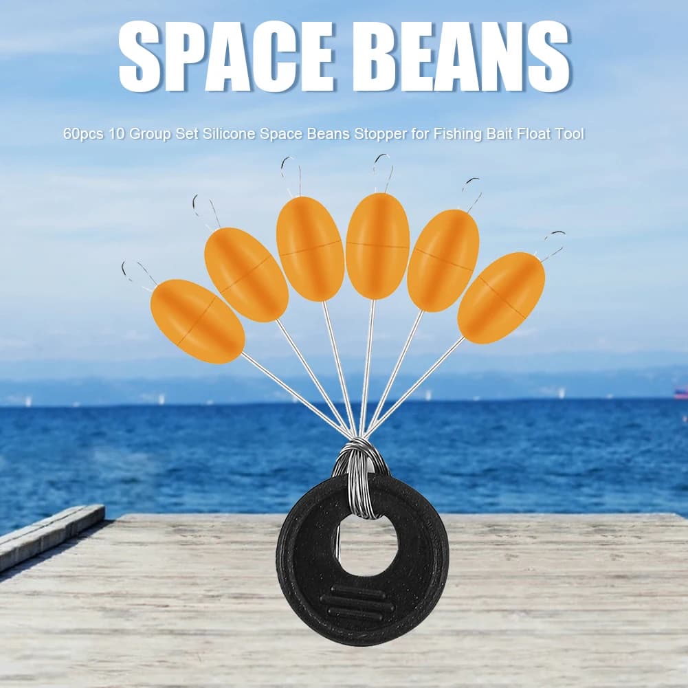 60 pièces de flotteurs en silicone S M L pour la pêche à la carpe et