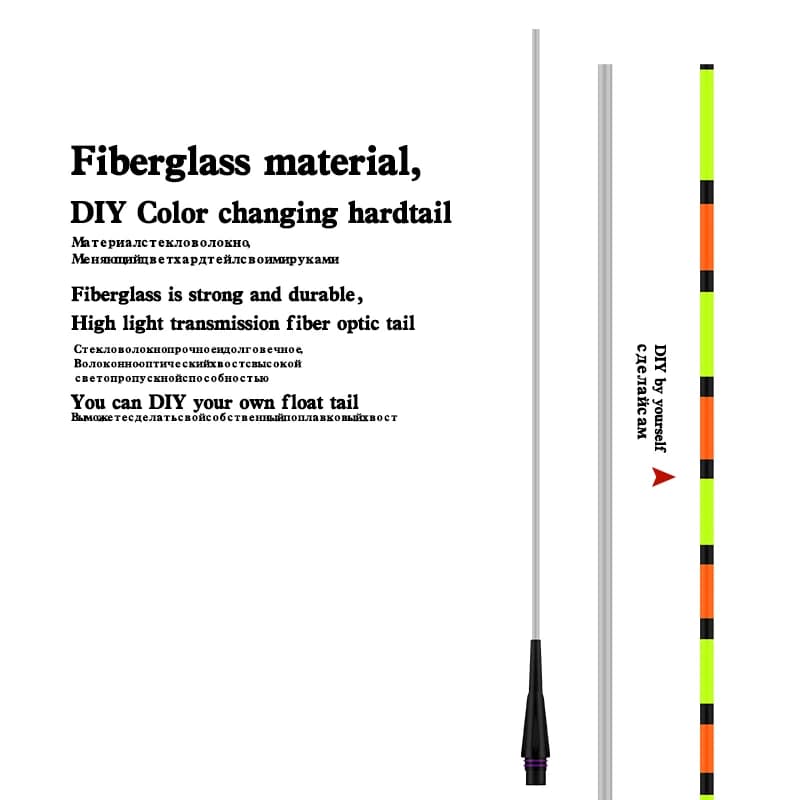 Kit fibre optique + LED lumineux pêche mer - Accessoire bricolage capteur gravité pour pêche nocturne