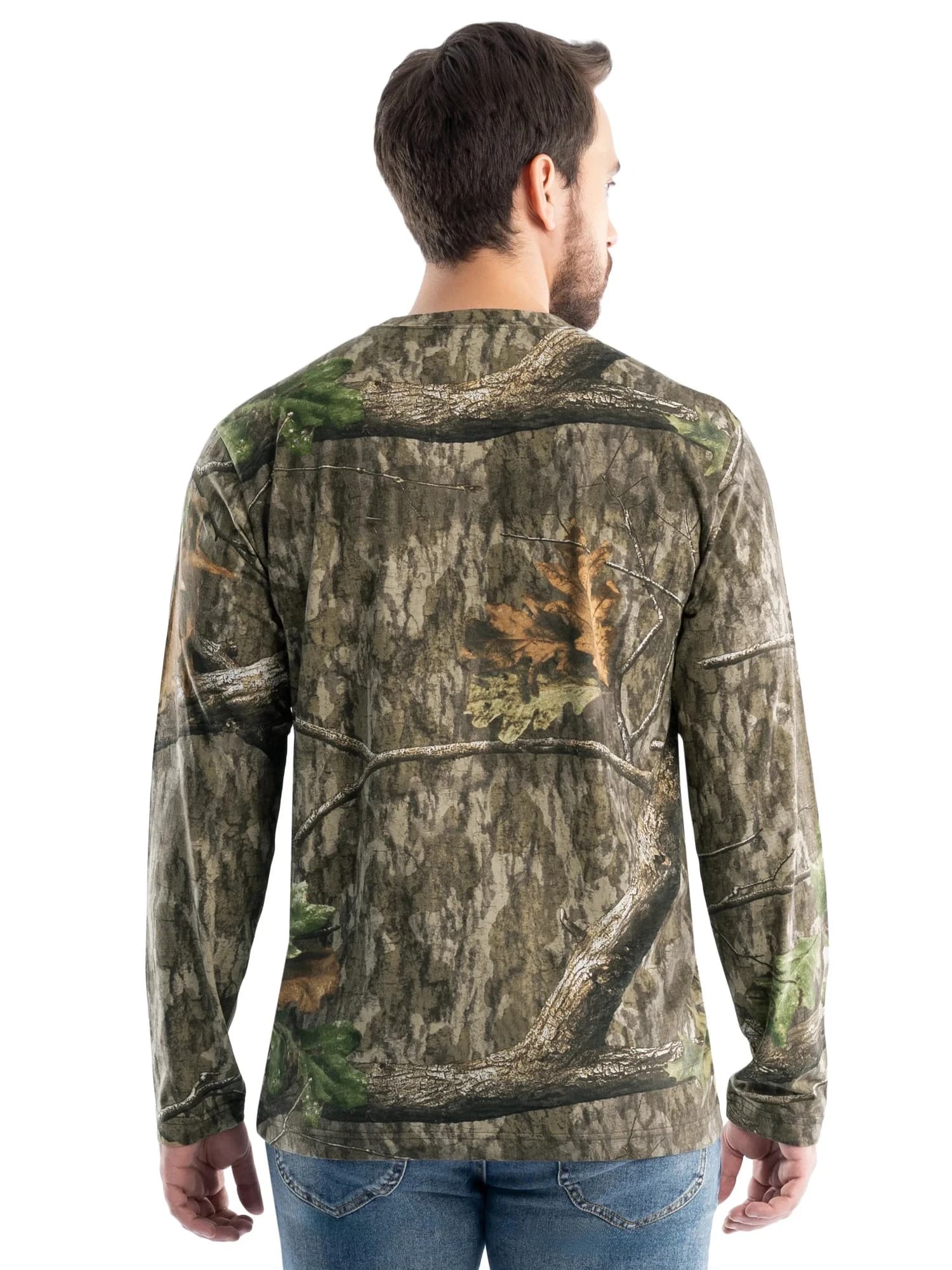 T-shirt camouflage homme pêche et chasse - Manches longues légères séchage rapide oversize confortable