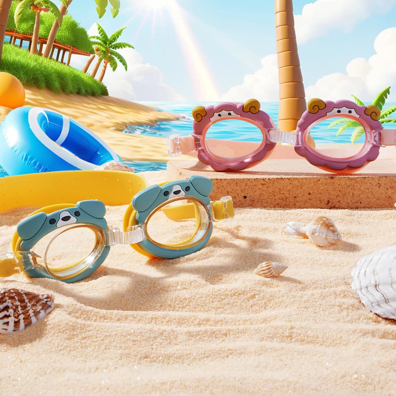Lunettes de natation adulte vision cristalline anti-buée UV silicone doux étanches