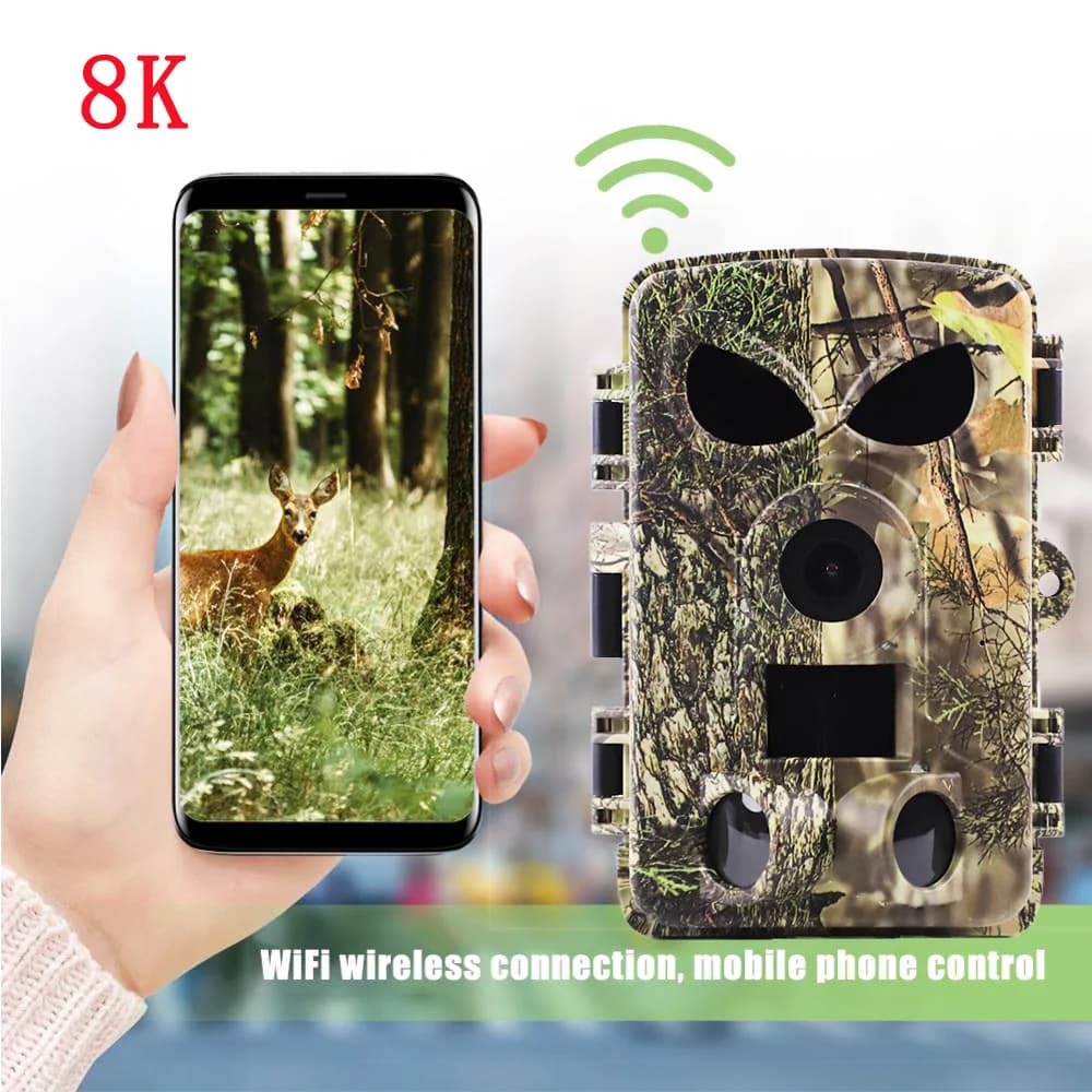 Caméra PR8000 8K 60MP étanche IP65 avec carte SIM pour observation faune française wifi