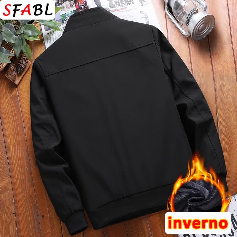 Manteau homme épais hiver bureau élégant couleur unie pour pêcheurs professionnels