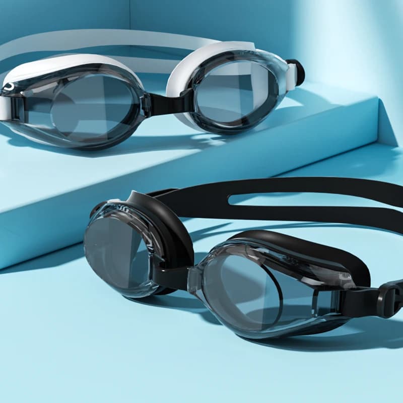 Lunettes de natation adultes HD étanches anti-buée protection UV unisexe style tendance piscine mer