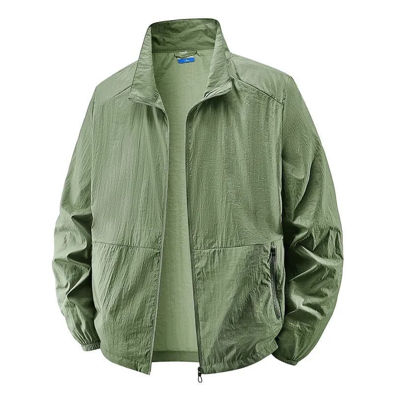 Veste protection solaire homme coupe-vent printemps été pêche UV col montant oversize pêche