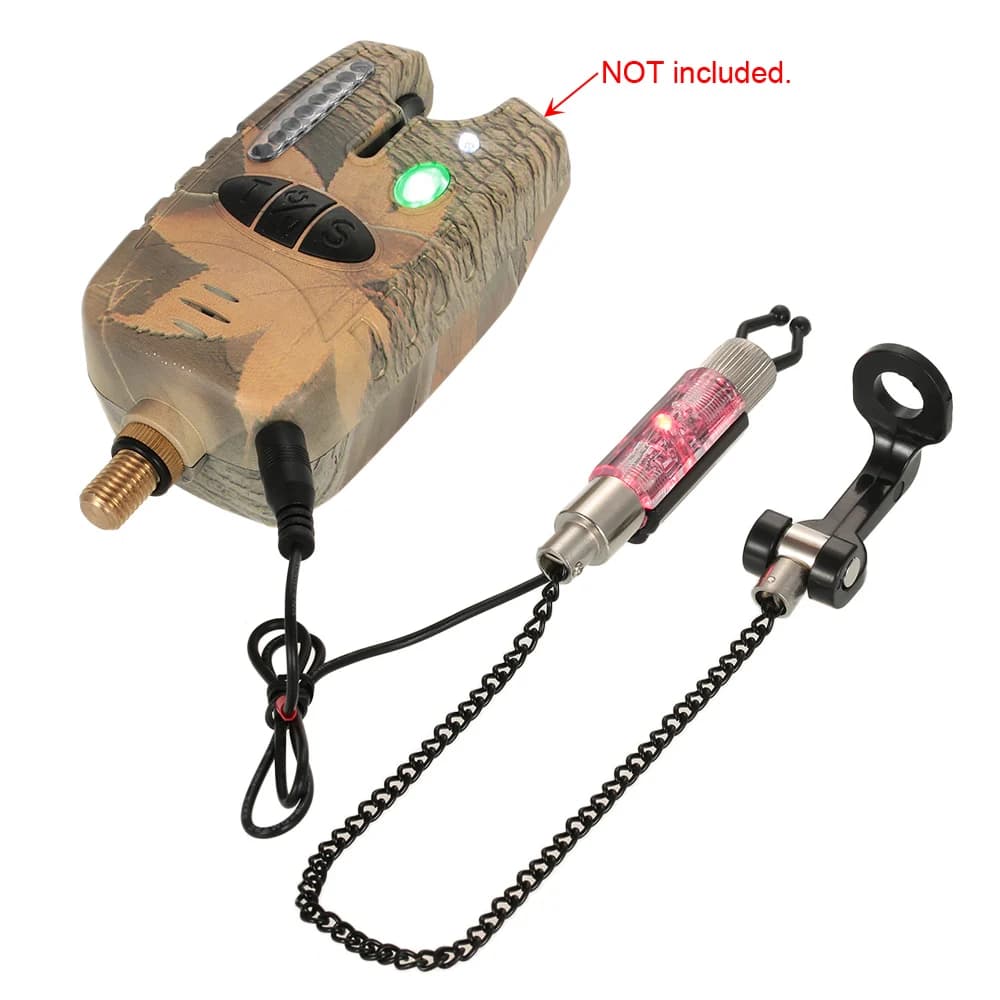 Indicateur fer chaîne alarme morsure pêche avec LED : indicateur illuminé accessoires