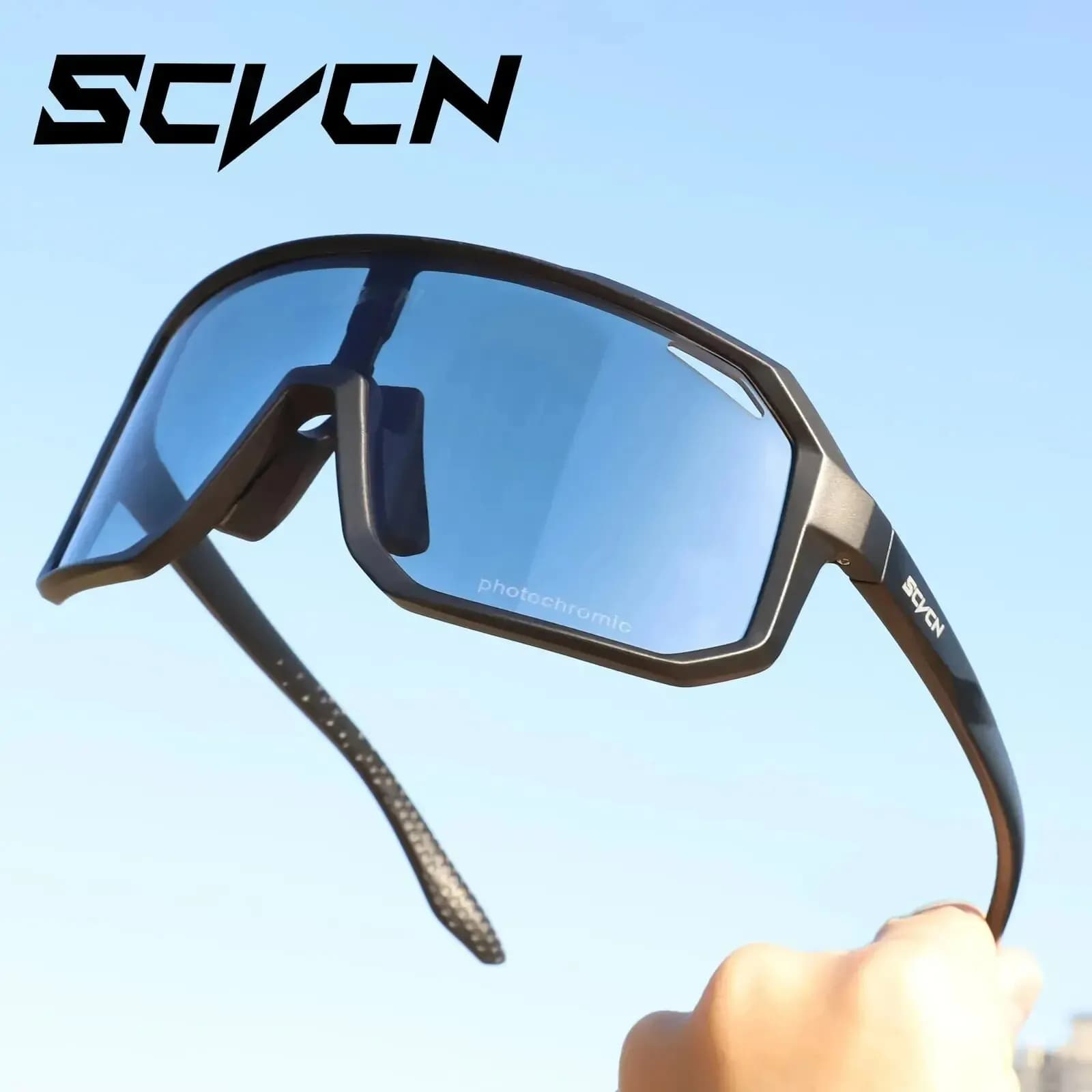 Lunettes cyclisme photochromiques unisexe - Protection UV pêche vélo sports extérieurs montagne