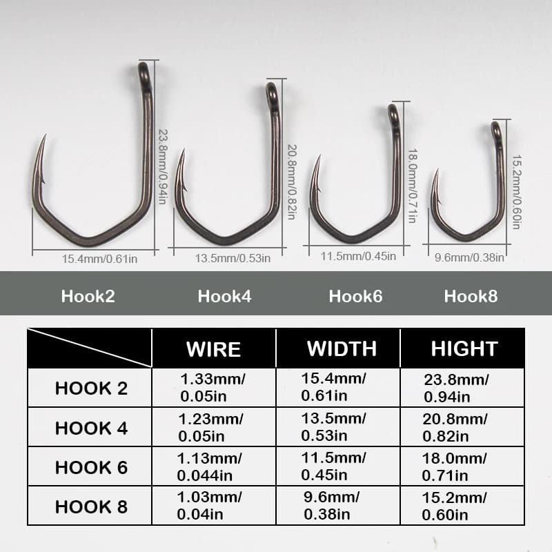 10 hameçons griffes pour carpe micro-ardillon - Large ouverture et revêtement PTFE