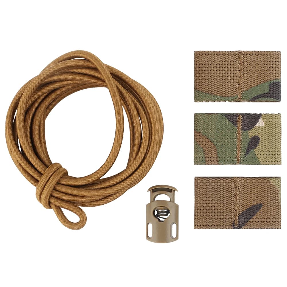 Sangle élastique bungee avec drapeau - Organisateur Molle pour outils de pêche 82 pouces