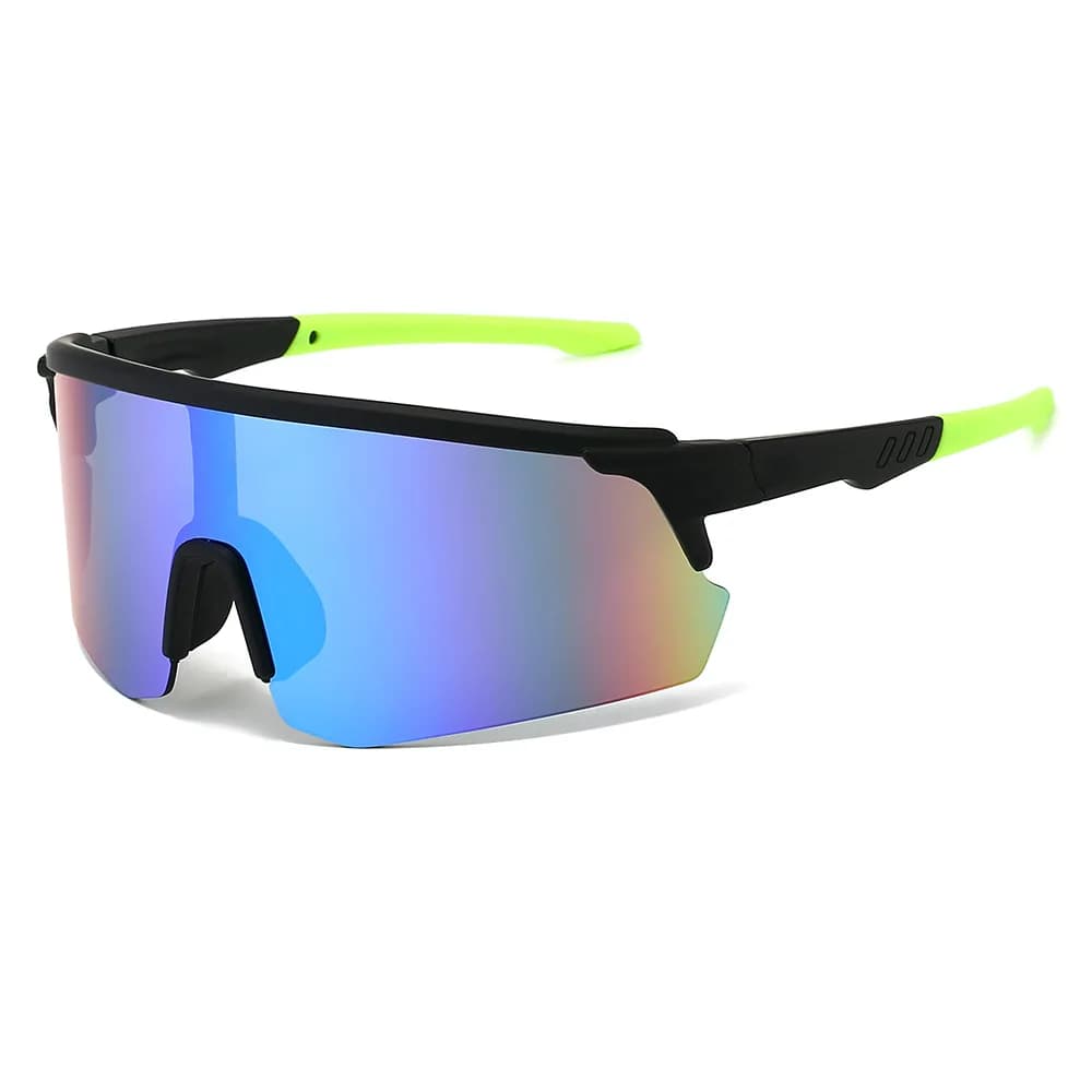 Lunettes de sport surdimensionnées miroir pour vélo et pêche - protection UV totale et style tendance