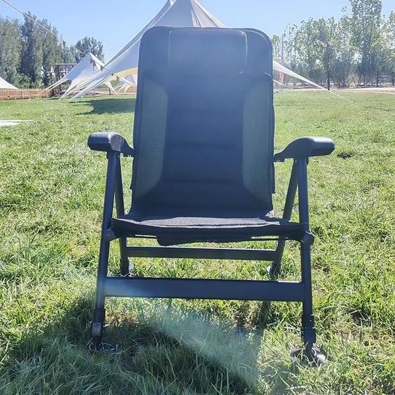 Chaise de pêche réglable et inclinable tout-terrain pour camping et activités extérieures