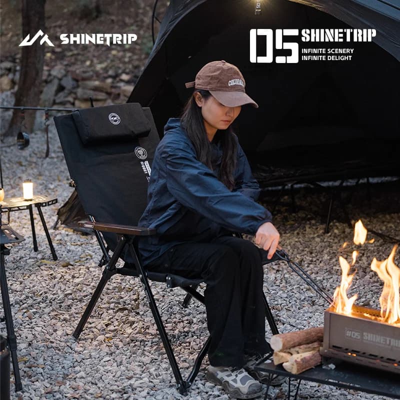 Chaise pliante ShineTrip 05 Series pour pêche, camping, bureau et pique-nique - Réglable et portable
