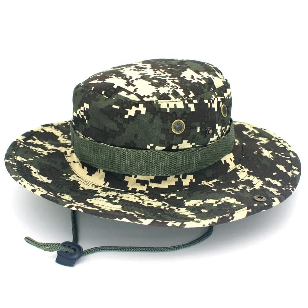 Chapeau bucket camouflage tactique 60CM - Bonnet pêche large protection solaire activités outdoor
