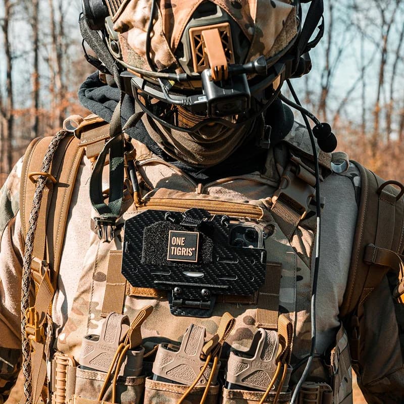 Porte-téléphone tactique ONETIGRIS pour gilet - Support universel 4.7"-6.7" pêche airsoft