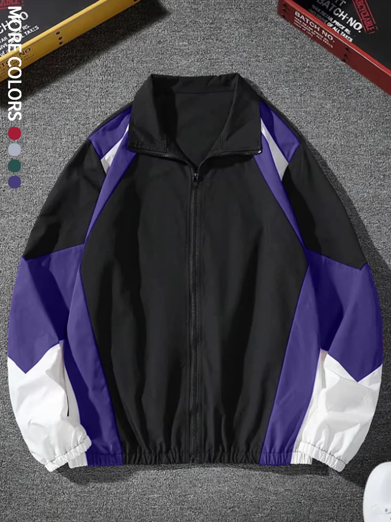 Veste de pêche color block légère pour homme - Veste coupe-vent voyage cadeau pêcheur