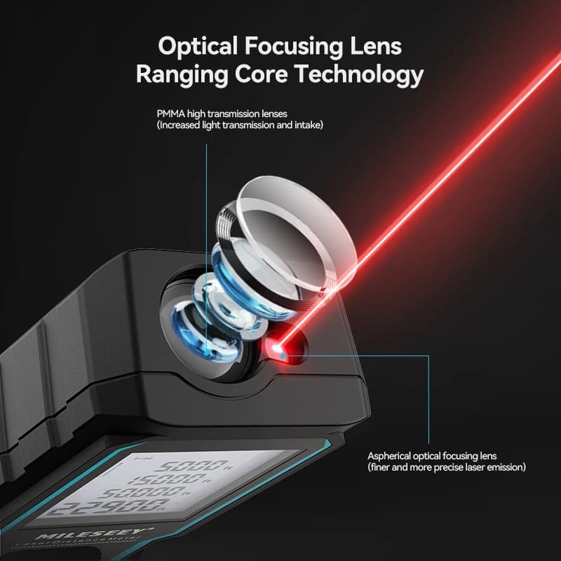 Télémètre laser professionnel Mileseey X5 S6 - Haute précision pour pêche technique et construction